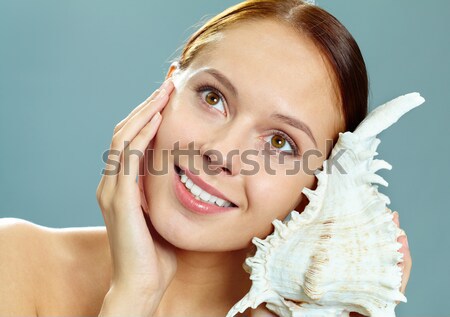 élvezi zene portré szőke fejhallgató nő Stock fotó © pressmaster