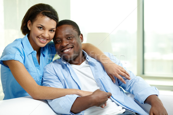 Aşk çift görüntü genç Afrika bakıyor Stok fotoğraf © pressmaster