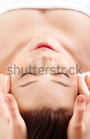Masaje cara bastante femenino mujer Foto stock © pressmaster