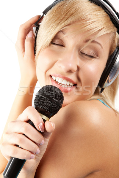 Fond of karaoke  Stock photo © pressmaster