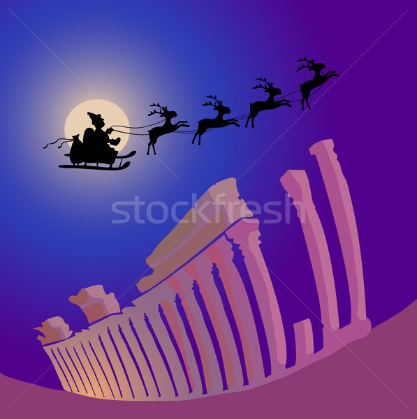 Santa Claus over Greece Stock photo © pressmaster