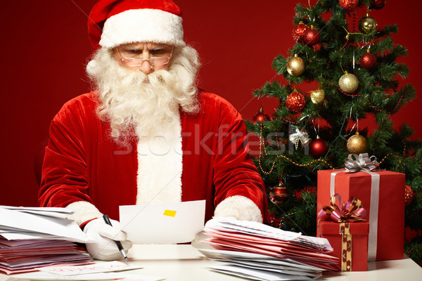 Naar mail portret verward kerstman envelop Stockfoto © pressmaster