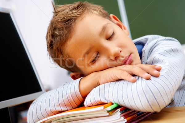 Tired boy Stock photo © pressmaster