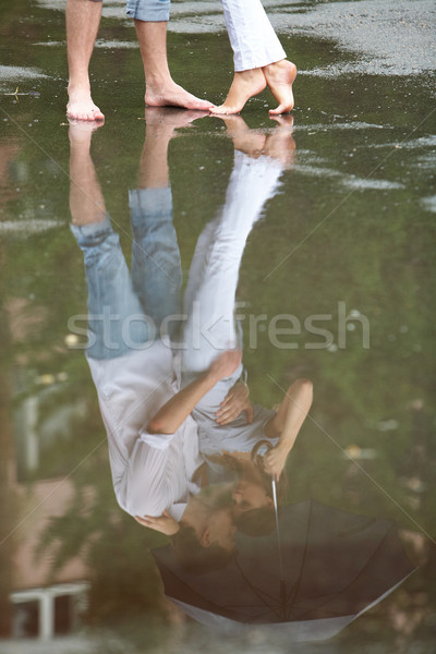 Puddle reflection Stock photo © pressmaster