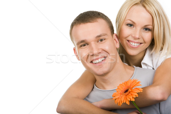 Foto stock: Afecto · retrato · atractivo · joven · amigo