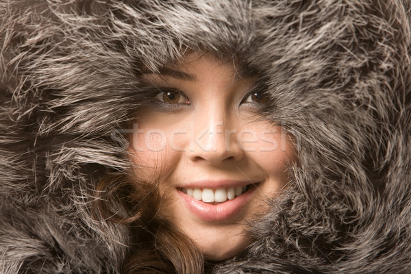 Stockfoto: Aantrekkelijk · meisje · mooie · meisje · vrouw · glimlach