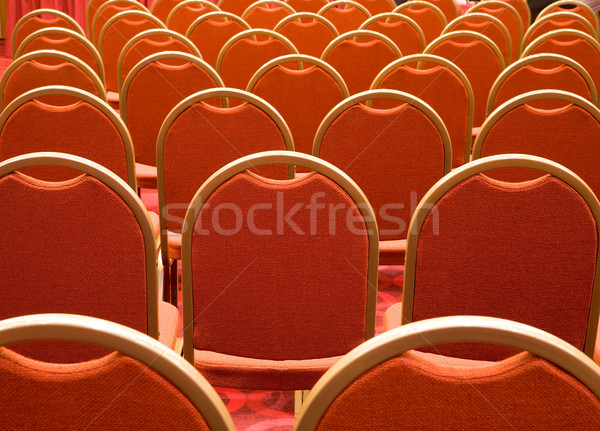 Rouge chaises vue arrière plusieurs conférence [[stock_photo]] © pressmaster