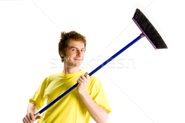Man with brush Stock photo © pressmaster