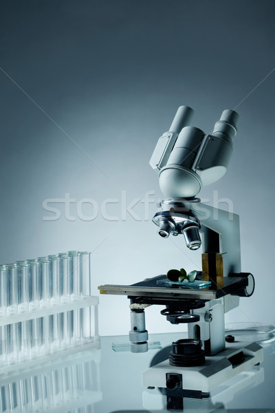 Microscope and tubes Stock photo © pressmaster