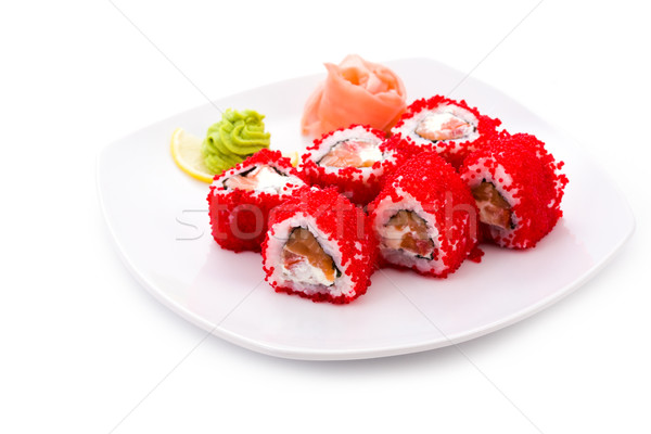 Stok fotoğraf: Tokyo · maki · görüntü · sushi · kırmızı