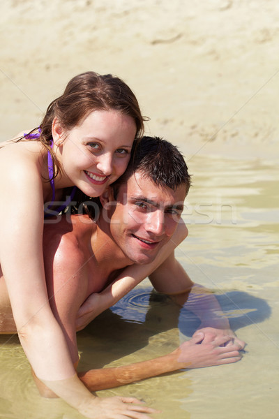 Su aşıklar portre mutlu çift Stok fotoğraf © pressmaster
