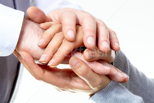 Odaadás fotó férfi női kezek készít Stock fotó © pressmaster