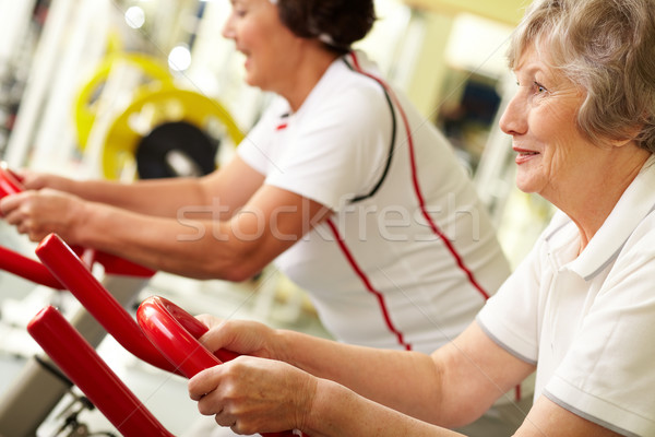 Egészségmegőrzés felfelé kettő aktív idős nők Stock fotó © pressmaster