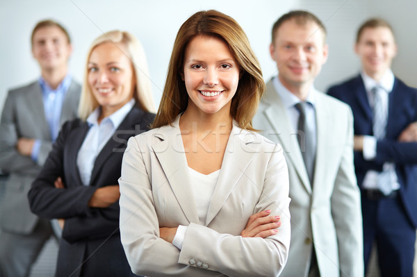 Kobiet liderem portret uśmiechnięty business woman patrząc Zdjęcia stock © pressmaster