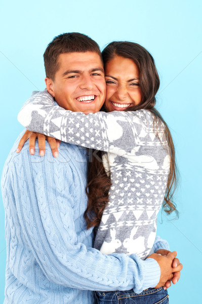Couple in pullovers Stock photo © pressmaster