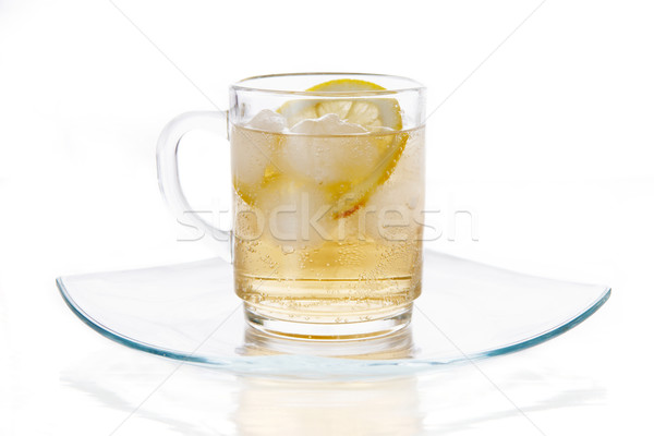 Buzlu çay görüntü fincan çay buz limon Stok fotoğraf © pressmaster