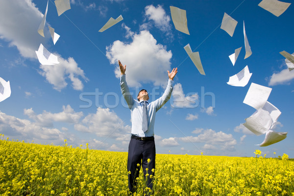 триумф изображение счастливым победителем документы Сток-фото © pressmaster