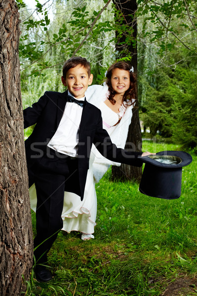 Di recente parco ritratto cute ragazzo lo sposo Foto d'archivio © pressmaster