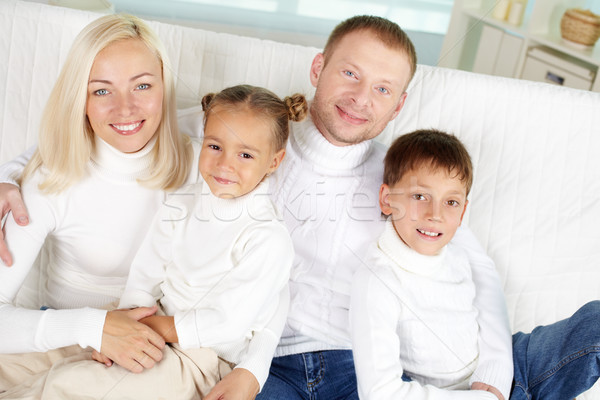 Family in pullovers Stock photo © pressmaster