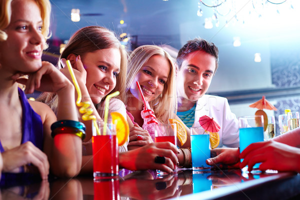 Stock photo: Friends in the bar