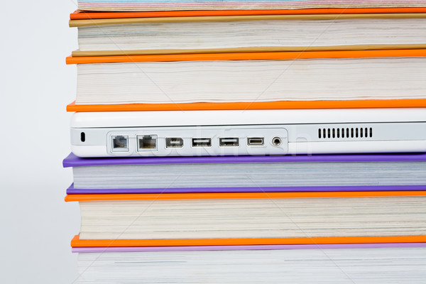 Laptop with books Stock photo © pressmaster