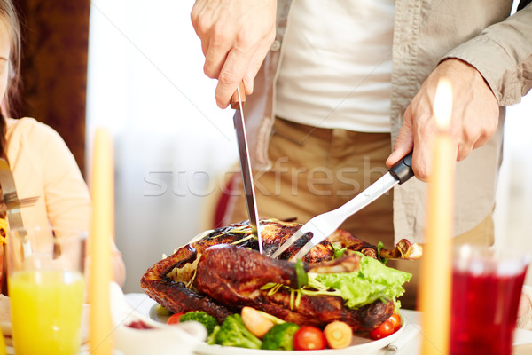 Cięcie drób smaczny Turcja tablicy Zdjęcia stock © pressmaster