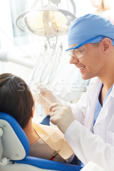 çalışmak dişçi olgun oral genç kız tıp Stok fotoğraf © pressmaster