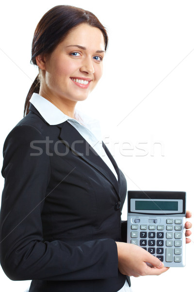 Comptable portrait femme d'affaires simulateur regarder caméra [[stock_photo]] © pressmaster