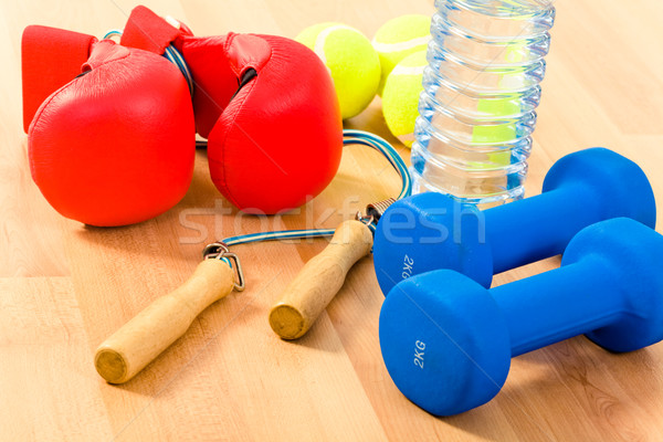 Deportes objetos foto dos azul tenis Foto stock © pressmaster