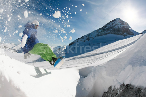 Snowboard fotografie sportiv iarnă zăpadă Imagine de stoc © pressmaster