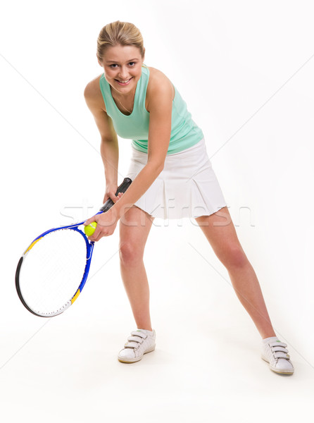 Ball Servieren erfolgreich Tennisspieler bereit Schuhe Stock foto © pressmaster