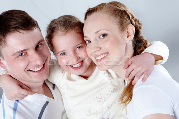 семьи три портрет счастливым родителей дочь Сток-фото © pressmaster