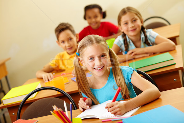 Stock photo: Girl at lesson