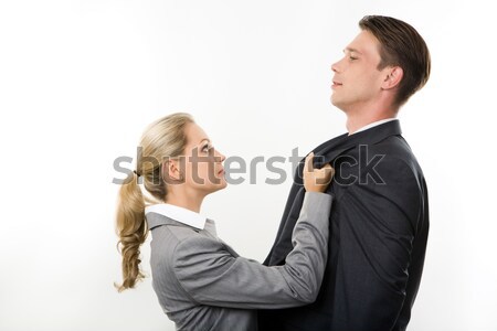Komoly párbeszéd kép üzlet hölgy verekedés Stock fotó © pressmaster