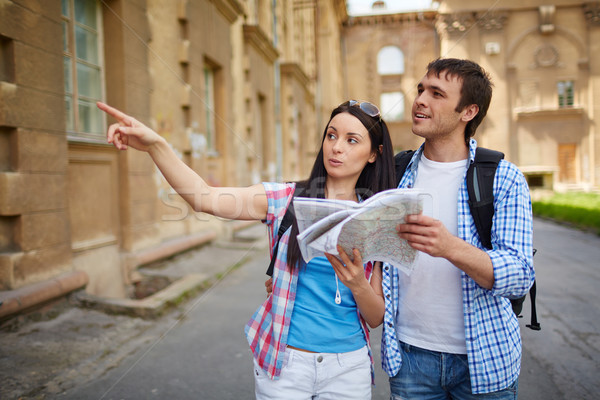 Touristes voyage couple carte tourisme anciens [[stock_photo]] © pressmaster