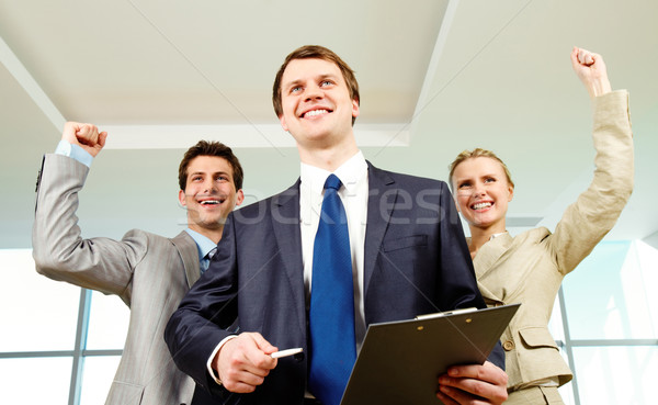 Diadal portré üzletemberek kezek főnök elöl Stock fotó © pressmaster