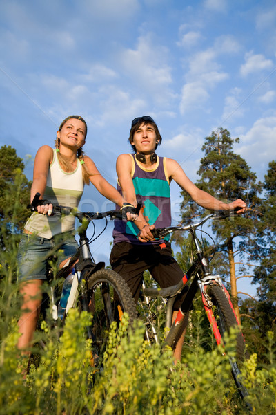 Cheerful bikers Stock photo © pressmaster