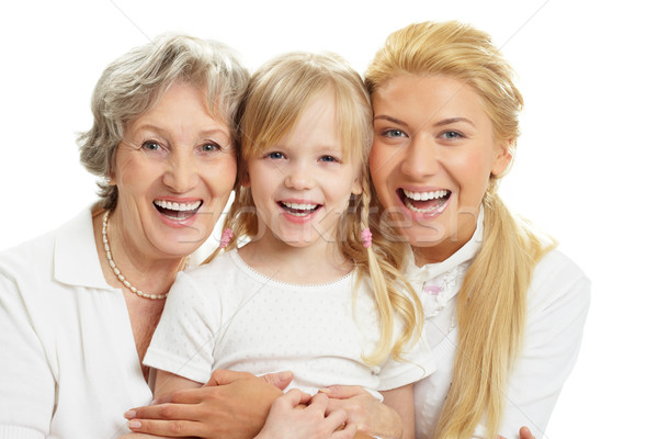 Freudige Familienbild Großmutter Erwachsenen Tochter Enkelkind Stock foto © pressmaster
