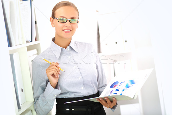 Stock foto: Business · Bildung · Porträt · eleganten · Geschäftsfrau · schauen