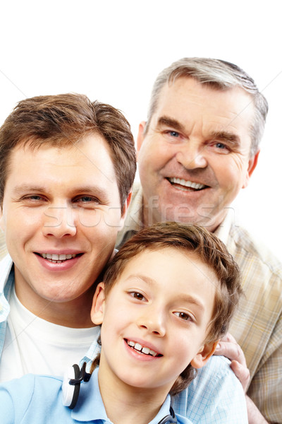 Stockfoto: Familie · mannen · portret · vader · grootvader · zoon