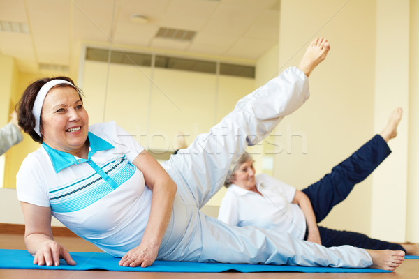 Foto stock: Gimnasio · retrato · deportivo · mujeres · ejercicio · deporte
