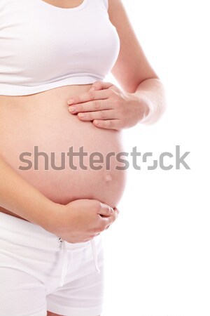 Toekomst moeder zwangere vrouw aanraken buik Stockfoto © pressmaster