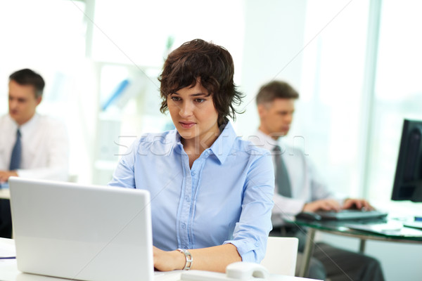 Muncitorii birou de oameni om laptop om de afaceri grup Imagine de stoc © pressmaster
