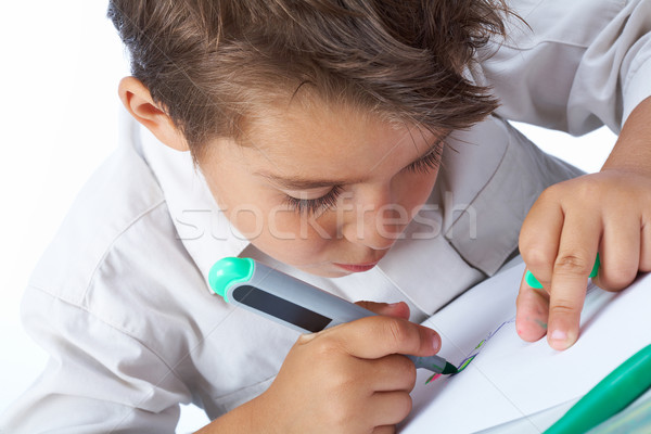 Boy drawing Stock photo © pressmaster