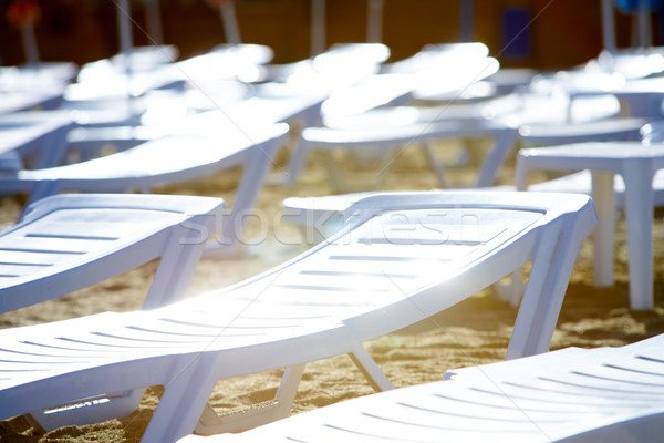 Deck chairs Stock photo © pressmaster