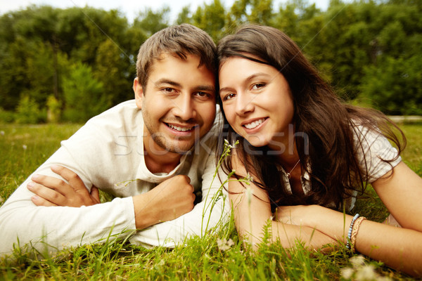 Wiejski szczęścia portret dwa szczęśliwy Zdjęcia stock © pressmaster