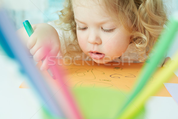 Absorbed in drawing Stock photo © pressmaster