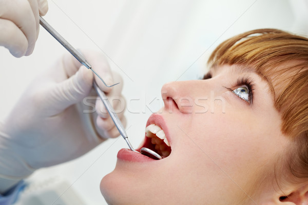 Ağız fotoğraf kadın açmak oral Stok fotoğraf © pressmaster
