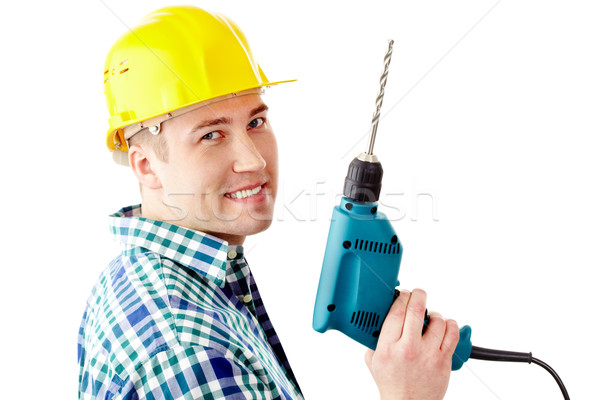 Man with drill Stock photo © pressmaster