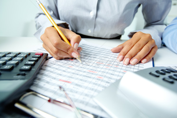 Accounting notes Stock photo © pressmaster